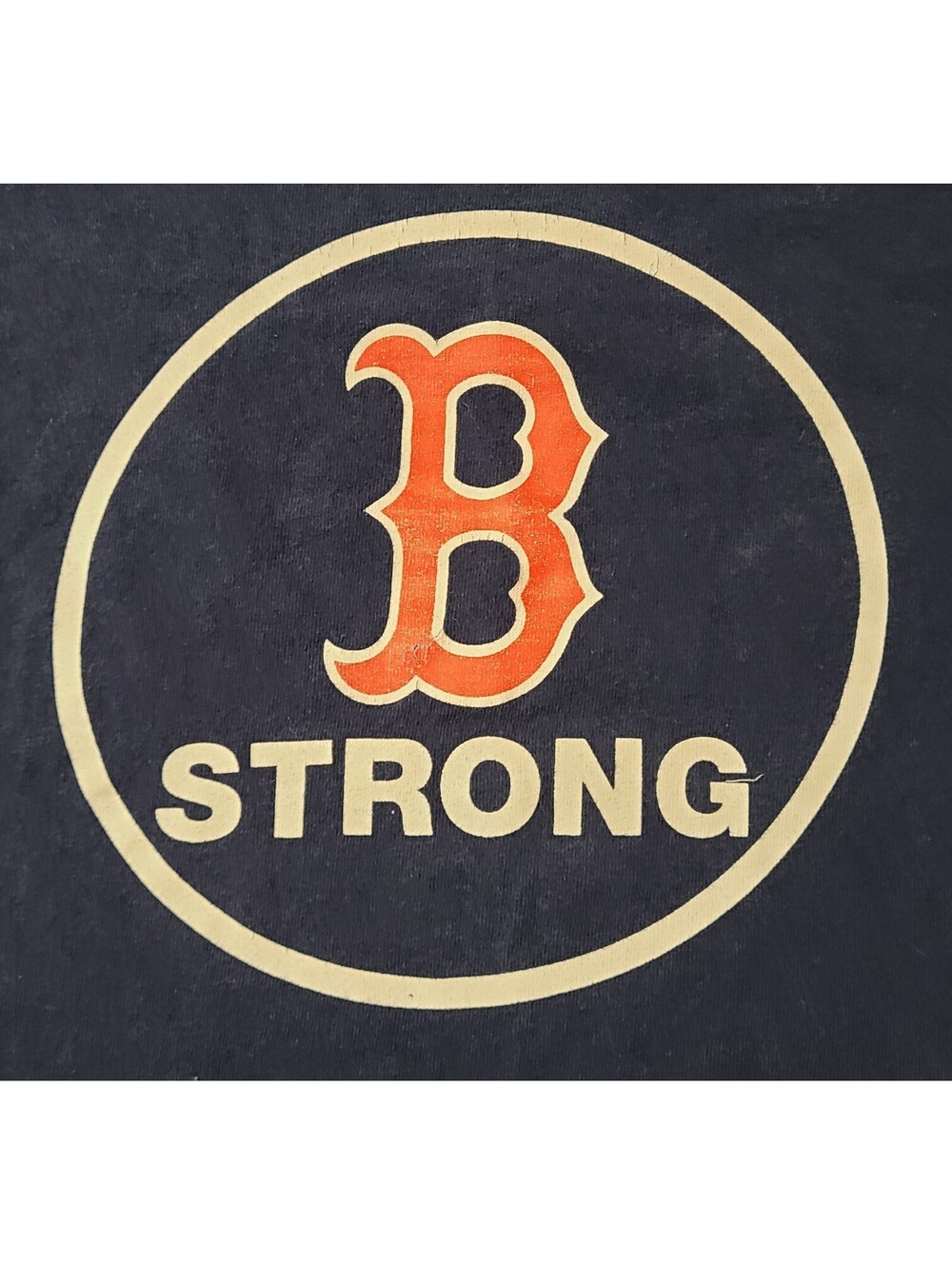 Boston Strong Short Sleeve Shirt Mens Sz 2XL Blue Rrd Sox Logo Cotton Jersey GUC